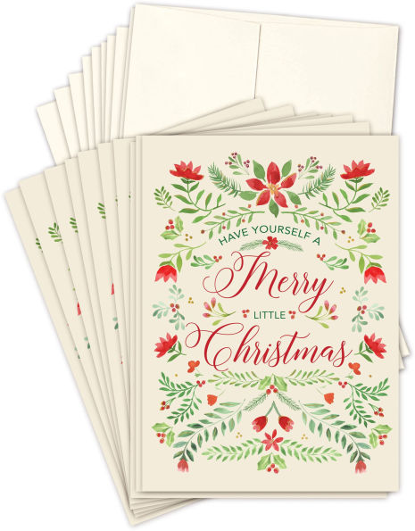 Holiday Stationery Merry Christmas Script Boxed Cards