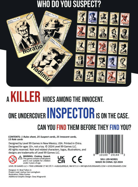 NOIR Deductive Mystery Game by D Brad Talton