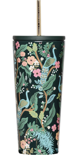 Cold Cup Corkcicle x Rifle Paper Peacock Blue 24 Oz