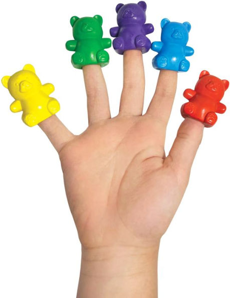 Cuddly Cubs Bear Finger Crayons - Set of 6