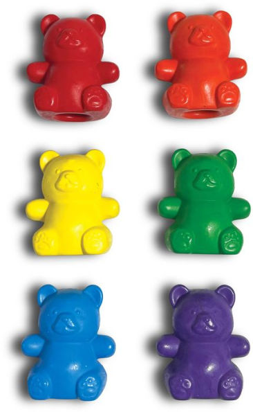 Cuddly Cubs Bear Finger Crayons - Set of 6