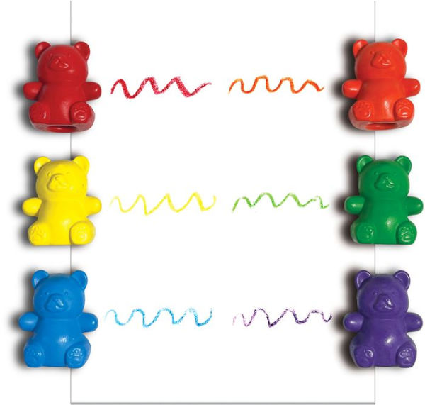 Cuddly Cubs Bear Finger Crayons - Set of 6