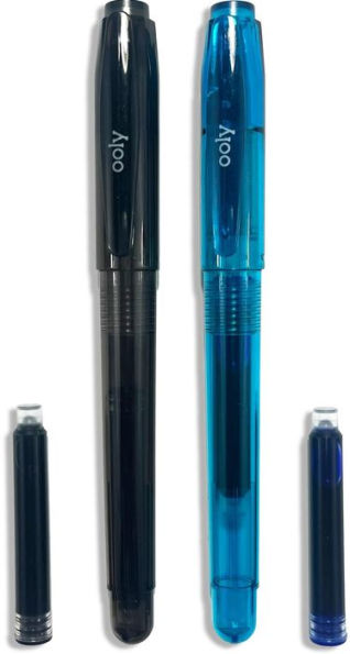 Splendid Duo Fountain Pens: Black & Blue Inks - Set of 2 Pens & 4 Cartridges