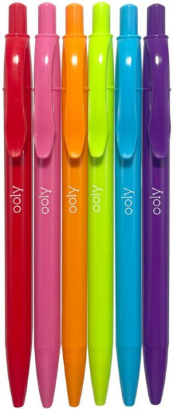 Bright Writers Colored Ballpoint Pens - Set of 6