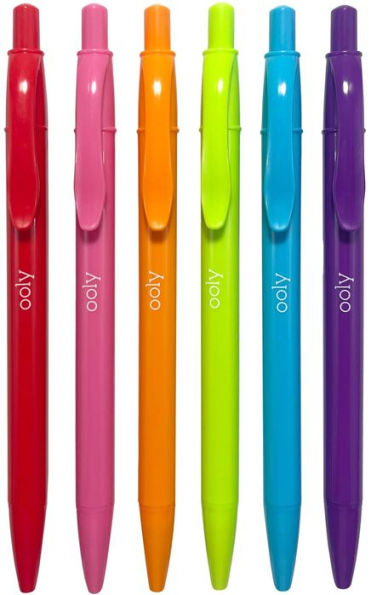 Bright Writers Colored Ballpoint Pens - Set of 6