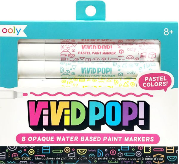 Vivid Pop! Water-Based Paint Markers: Pastel (Set of 8)