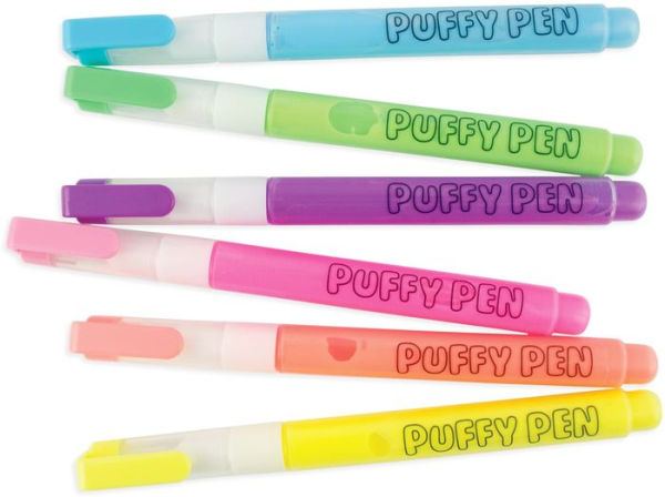 Magic Puffy Neon Pens - Set of 6