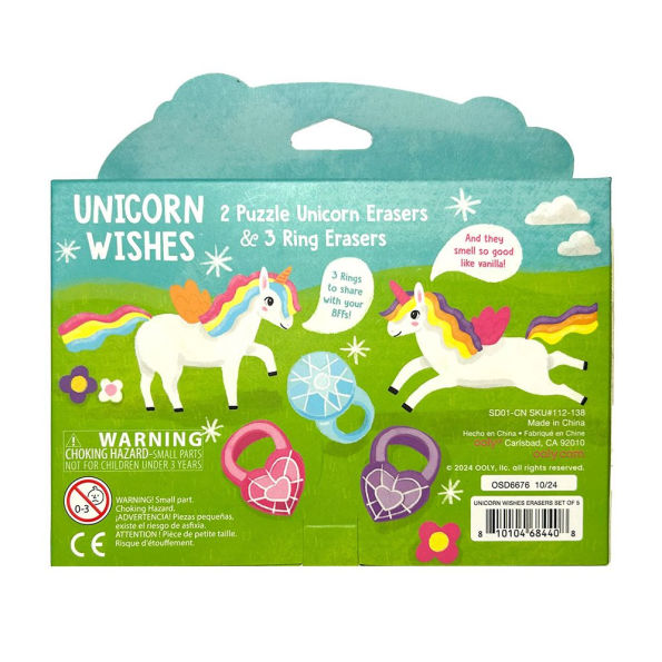Unicorn Wishes: Scented Erasers (Set of 5)