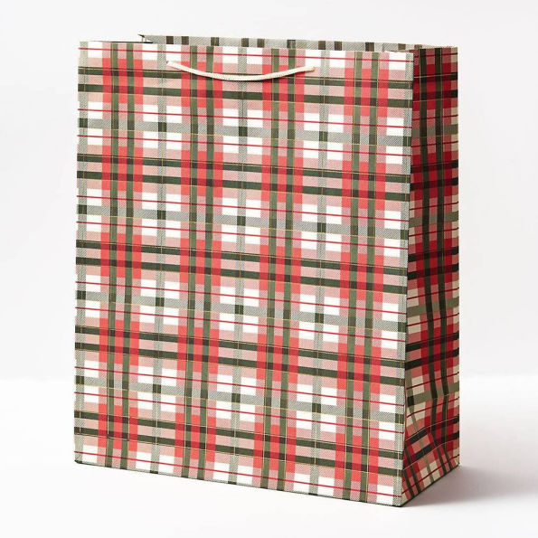 XL Holiday Plaid Gift Bag