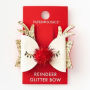 Reindeer Glitter Bow