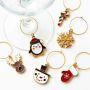 Holiday Wine Charms S/6