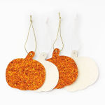Alternative view 1 of Glitter Pumpkin Halloween Hang Tags