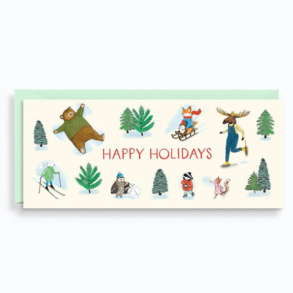Skating Critters Holiday Money Card by PaperSource Barnes & Noble®