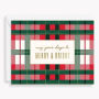 Holiday Boxed Cards Plaid Merry and Bright S/10
