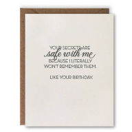 Title: Secrets Are Safe Birthday Card