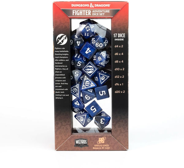 D&D Adventure Dice Set - Fighter Blue