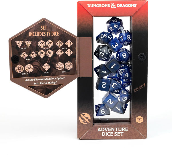 D&D Adventure Dice Set - Fighter Blue
