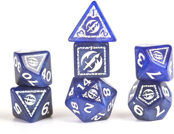 D&D Adventure Dice Set - Fighter Blue