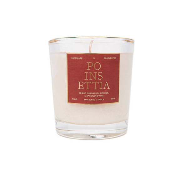 Rewined Poinsettia Candle