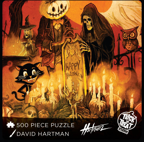 Halloween At The Cemetery 500 Piece Puzzle