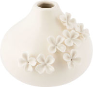 Title: 3D Floral Ceramic Vase