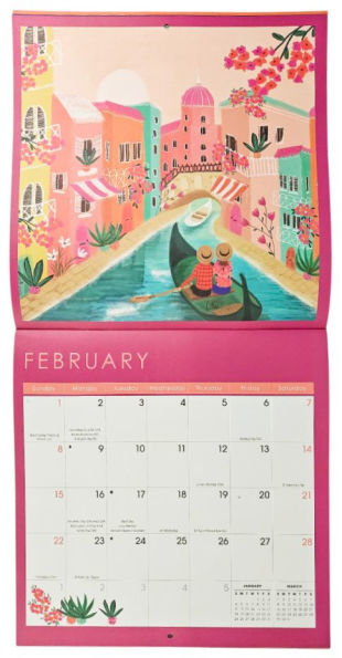 2026 Beautiful Bright Places Wall Calendar