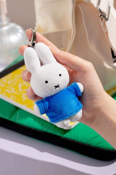 Miffy in Blue Plush Keychain (Standing)