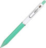 W-Gel Retractable Pen - White Barrel Green Grip Green Ink 0.7mm Bullet Tip