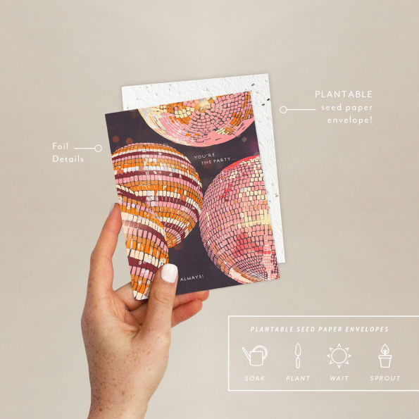 Disco Party Birthday Card