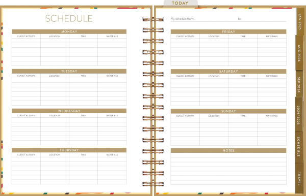 2024 -2025 Seedlings Floral Insect Weekly Planner