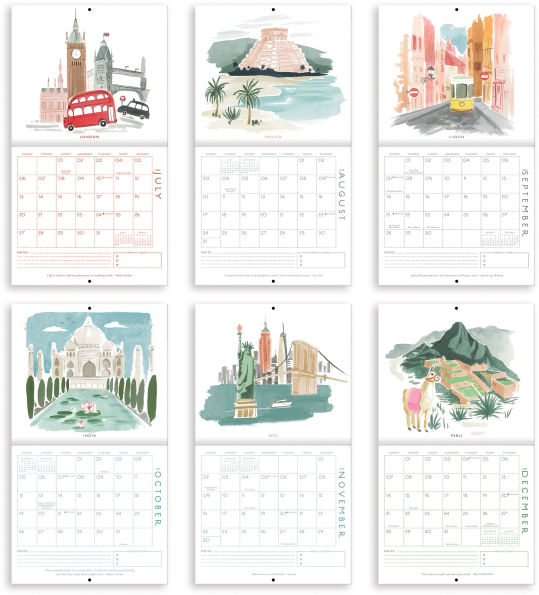 2025 Seedlings Bon Voyage 12 Month Wall Calendar