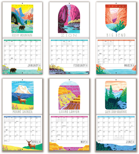 2025 Seedlings National Parks 12 Month Wall Calendar