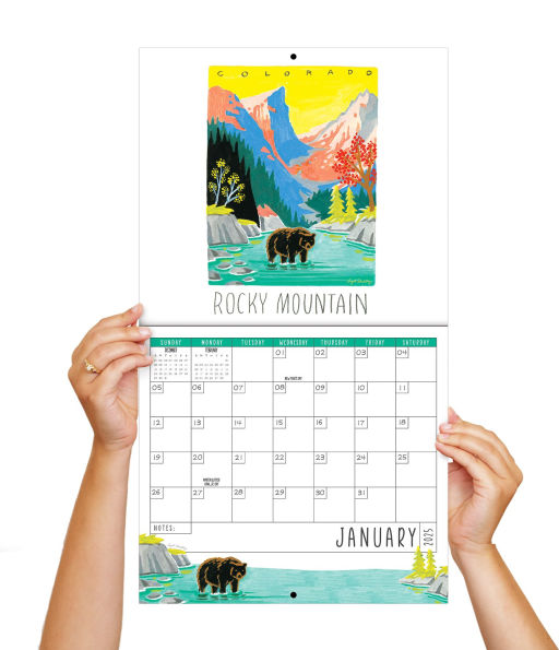 2025 Seedlings National Parks 12 Month Wall Calendar