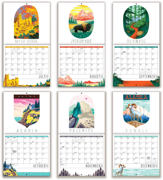 2025 Seedlings National Parks 12 Month Wall Calendar