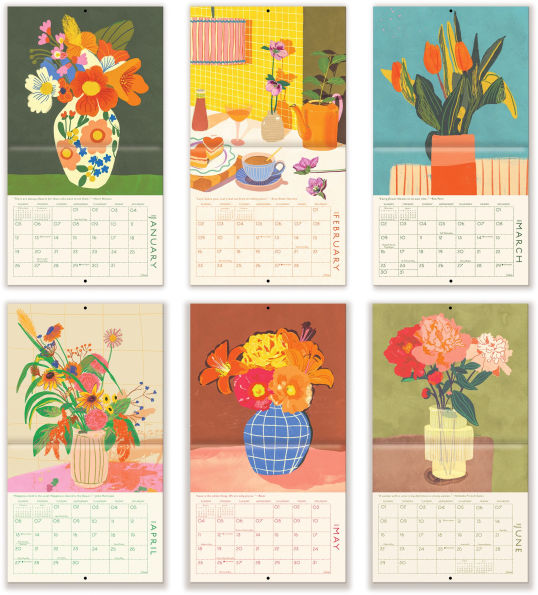 2025 Seedlings Love is Flowers on the Kitchen Table 12 Month Wall Calendar