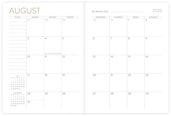 2025-2026 On the Bright Side Saguaro 17-Month On-the-Go Softcover Planner