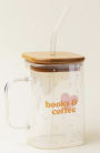 Books and Coffee Glass Straw Tumbler