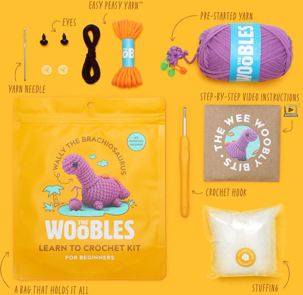 Wally the Brachiosaurus Learn to Crochet kit