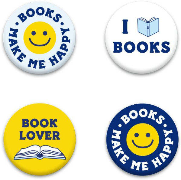 Happy Books Magnet, Set of 4