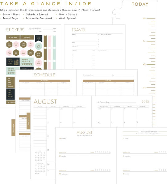 2025-2026 Seedlings Vintage Vibes 17 Month Hardcover Weekly/Monthly Planner
