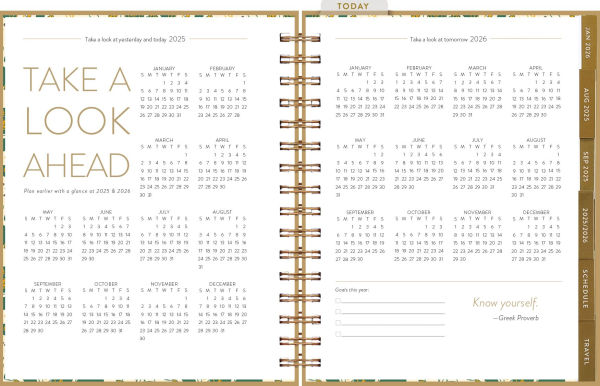 2025-2026 Seedlings Vintage Vibes 17 Month Hardcover Weekly/Monthly Planner