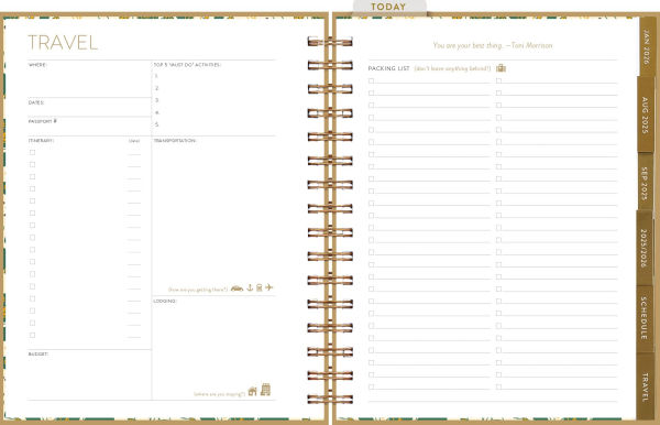 2025-2026 Seedlings Vintage Vibes 17 Month Hardcover Weekly/Monthly Planner