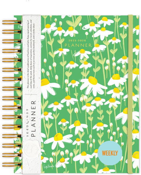 2025-2026 Seedlings Sunnyside Up 17 Month Hardcover Weekly/Monthly Planner