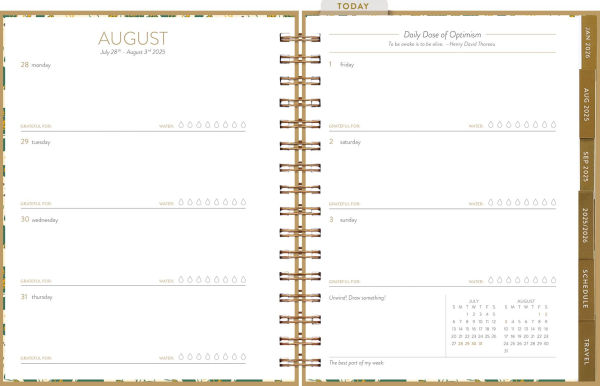 2025-2026 Seedlings Sunnyside Up 17 Month Hardcover Weekly/Monthly Planner
