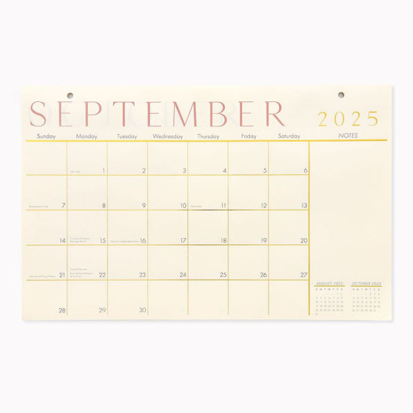 2025-2026 Paper Source Foil 17 Month Blotter Calendar