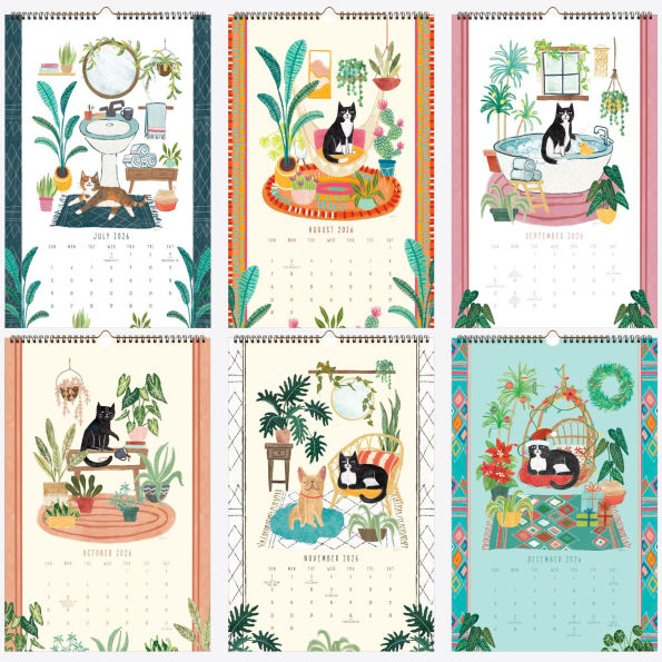 2026 On the Bright Side Cat Person 12 Month Poster Wall Calendar