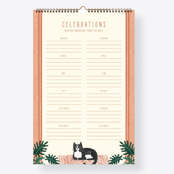 2026 On the Bright Side Cat Person 12 Month Poster Wall Calendar