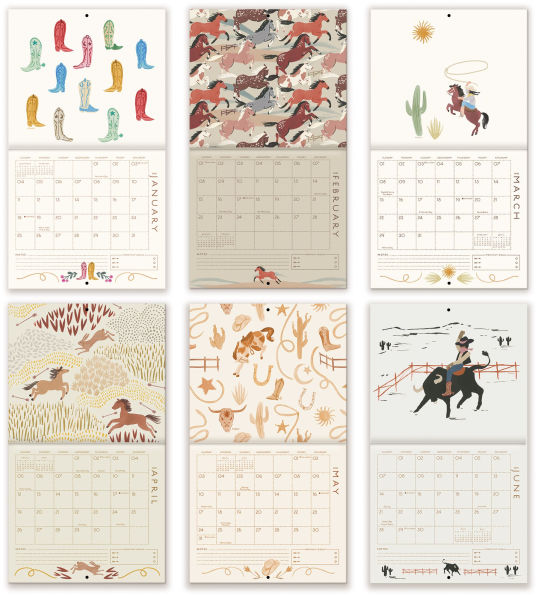 2026 Seedlings The Wild West 12 Month Wall Calendar
