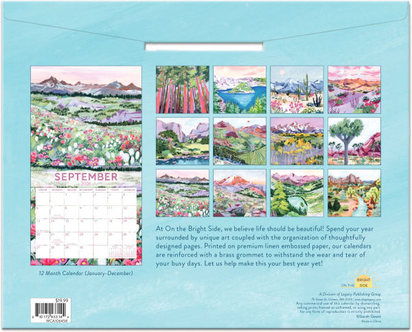 2026 On the Bright Side Explore 12 Month Wall Calendar