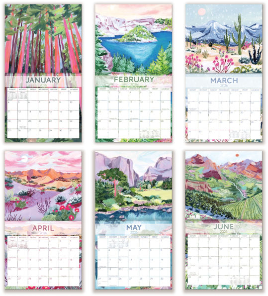 2026 On the Bright Side Explore 12 Month Wall Calendar